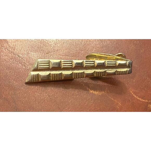 VTG Men's Gold Tone 1 3/8" Tie Bar - Picture 1 of 3